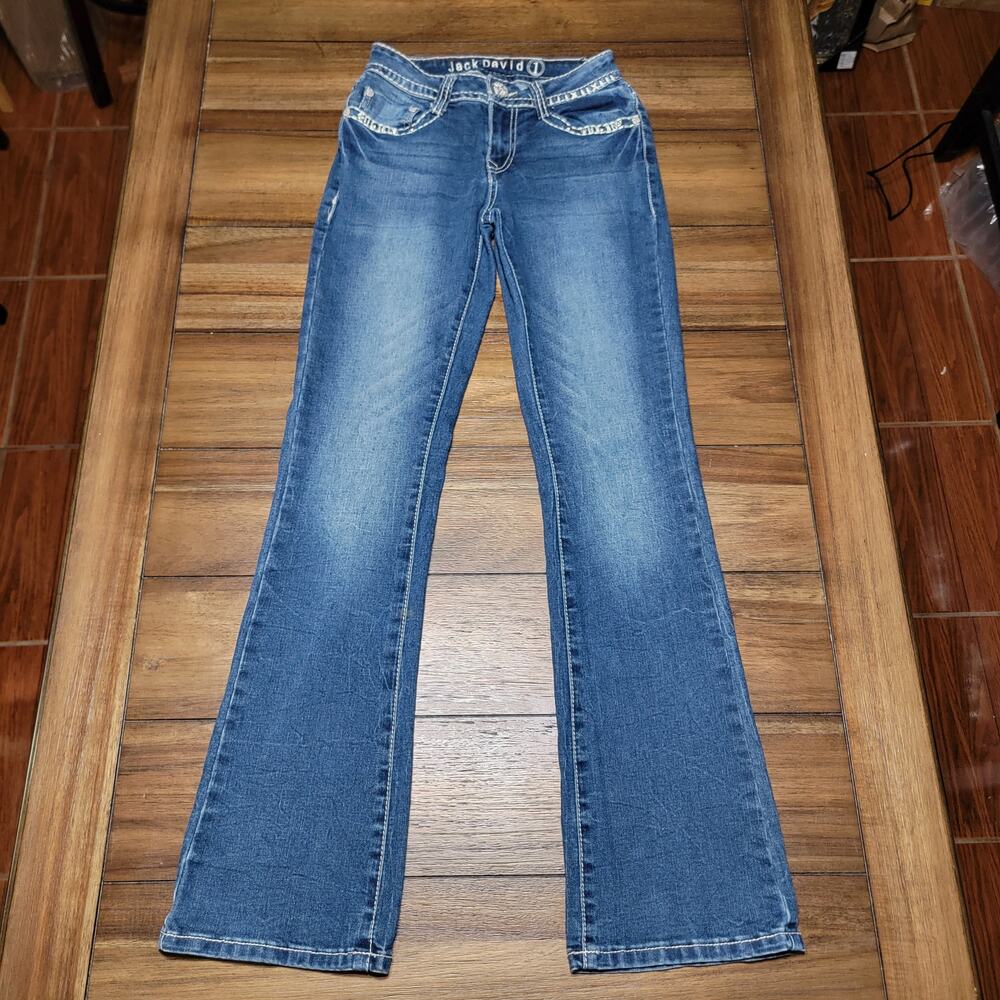 Jack David Straight Denim Jeans w/ Studs and Bling - Size 1